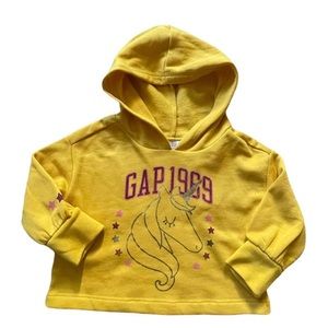 Baby Gap toddler girls  size 12 - 18  unicorn Logo hoodie - NEW